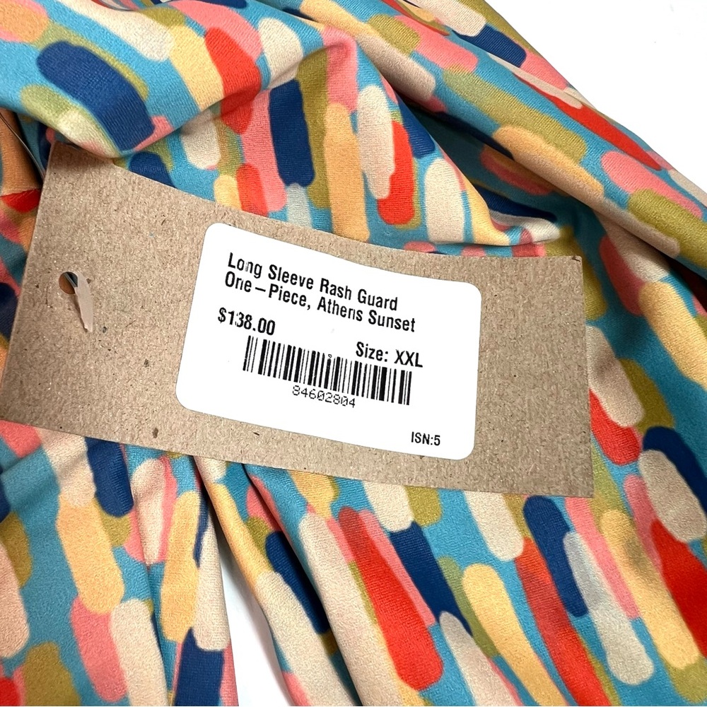 NWT Albion Long Sleeve Rash Guard One-piece Athens Sunset Size XXL - Picture 9 of 16